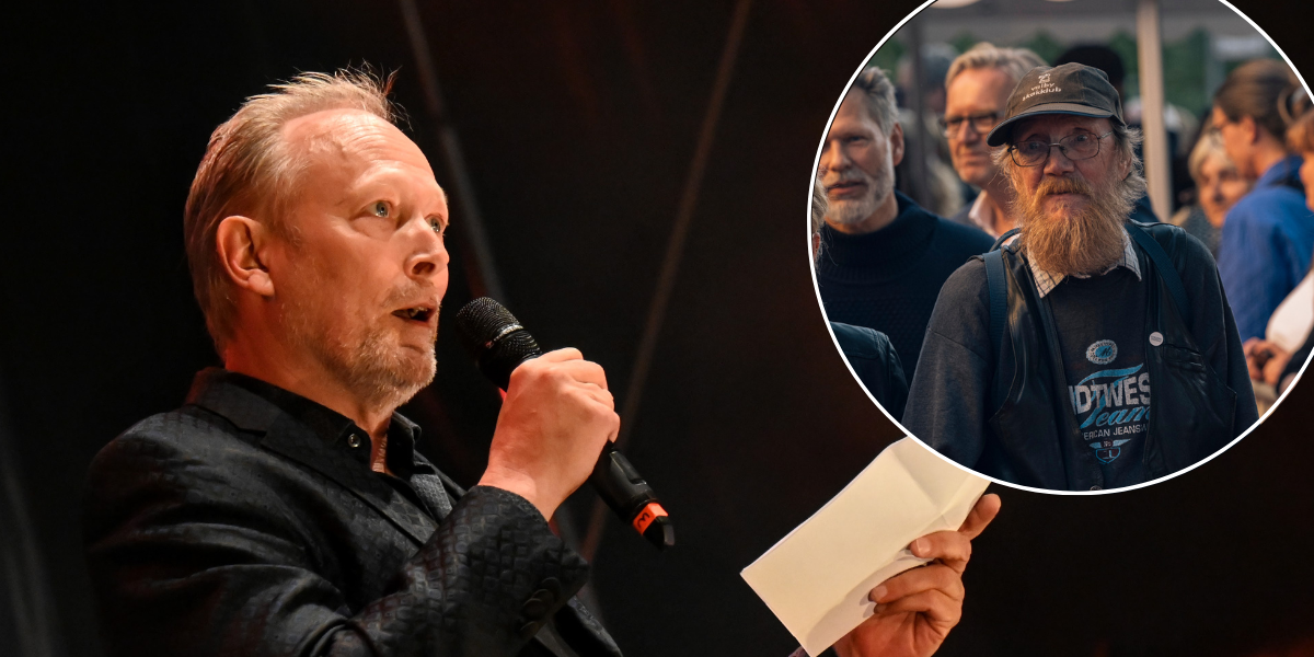 Lars Mikkelsen hyldede digter Peer Balken, der som barn var anbragt på børnehjemmet Godhavn. Lars Mikkelsen. Foto: Knud Mortensen / Andreas Bastiansen