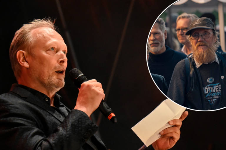 Lars Mikkelsen hyldede digter Peer Balken, der som barn var anbragt på børnehjemmet Godhavn. Lars Mikkelsen. Foto: Knud Mortensen / Andreas Bastiansen